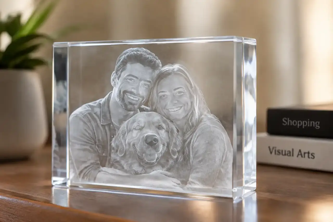 Photo gravée sur verre : 2D pour la netteté, 3D pour le relief