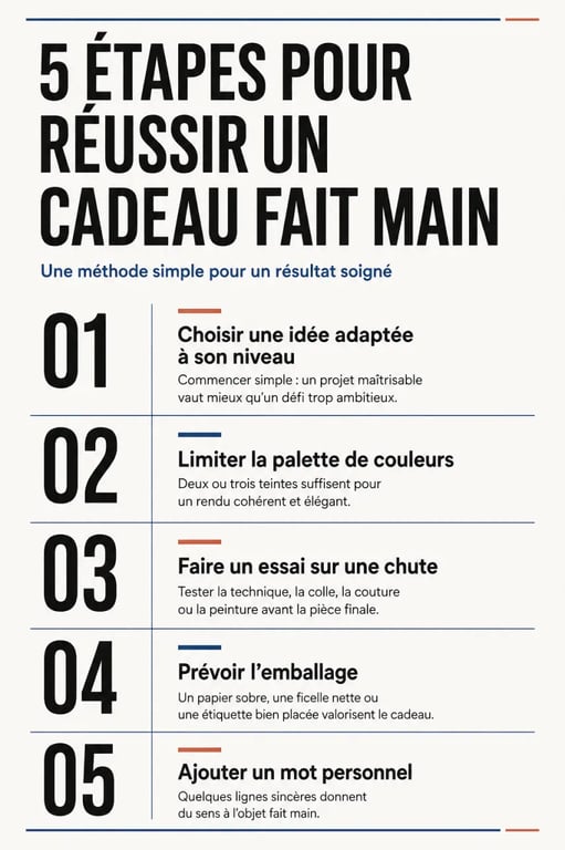 Méthode en 5 étapes pour préparer un cadeau fait main réussi