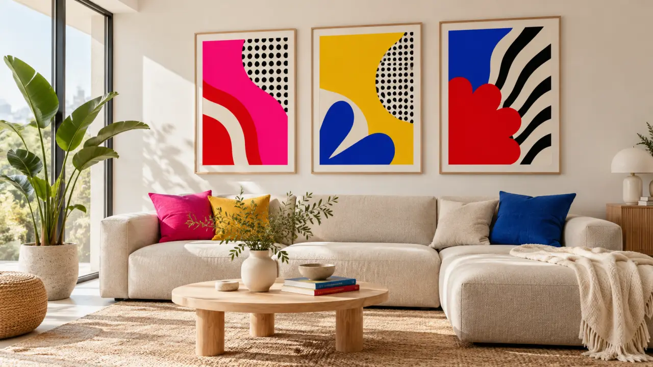 Affiches Pop Art : de la couleur au mur, sans surcharger la pièce